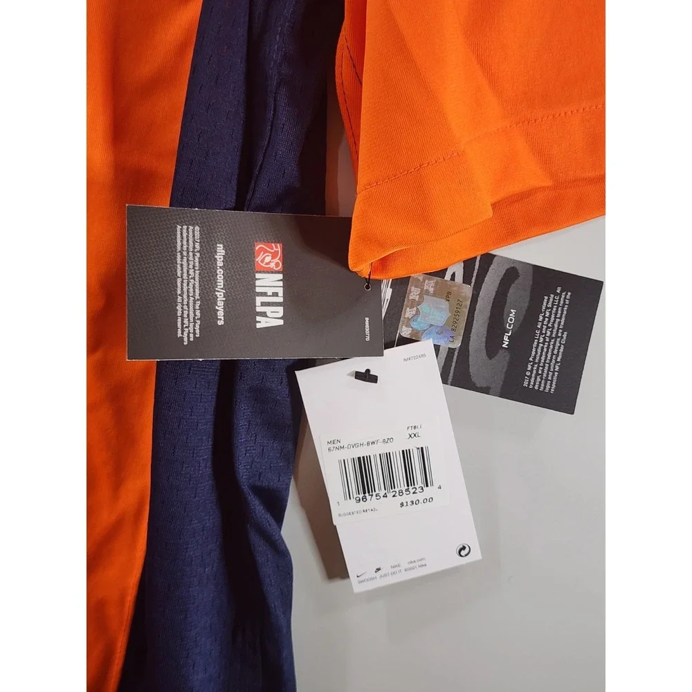 NEW! Russell Wilson #3 Denver Broncos On-Field Game NFL NIKE Jersey Orange XXL